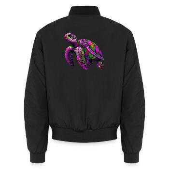 Schildkröte - Unisex Bomberjacke - Schwarz - Hinten - AI Model Male 185 light (185cm)