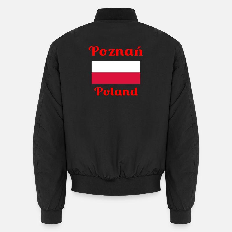 Poznan, Pologne - Imprimés élégants - Bomber unisexe - noir