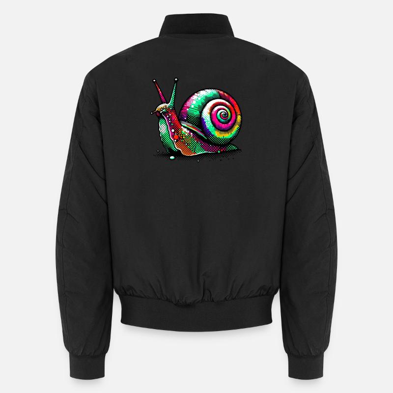 Schnecke - Unisex Bomberjacke - Schwarz