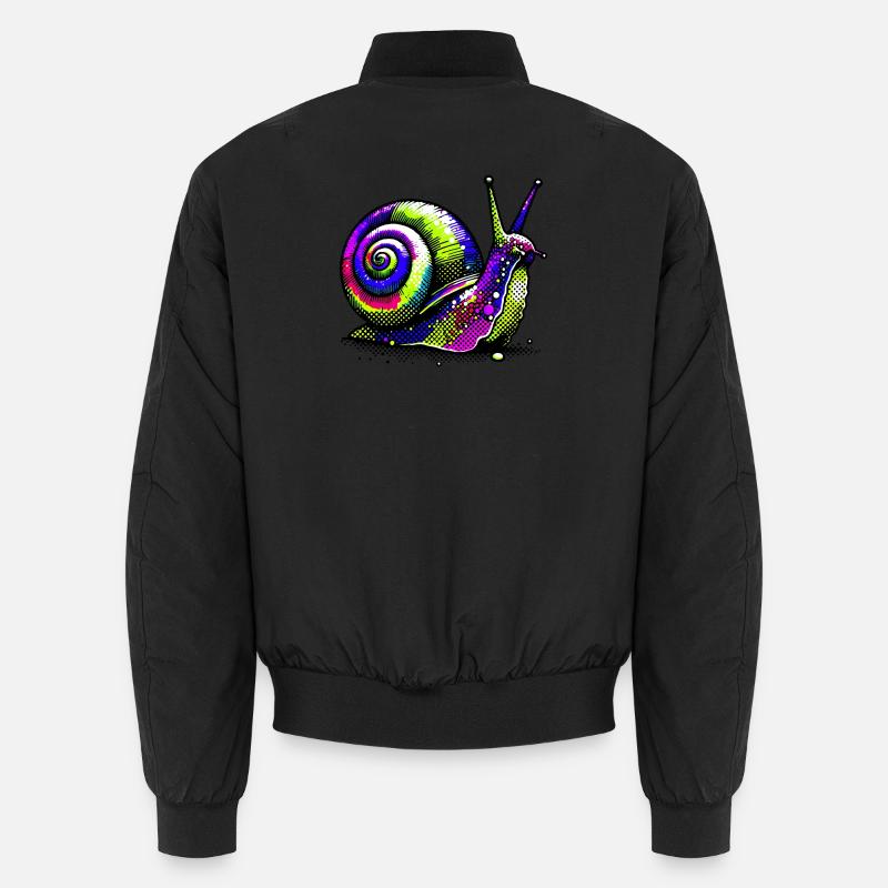 Schnecke - Unisex Bomberjacke - Schwarz