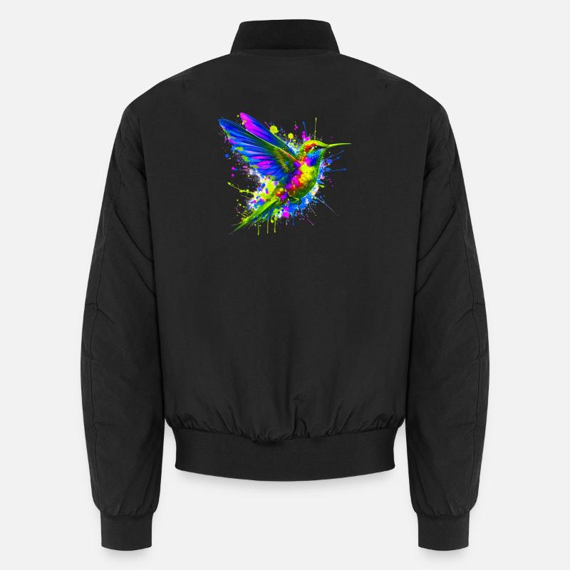 Kolibri - Unisex Bomberjacke - Schwarz