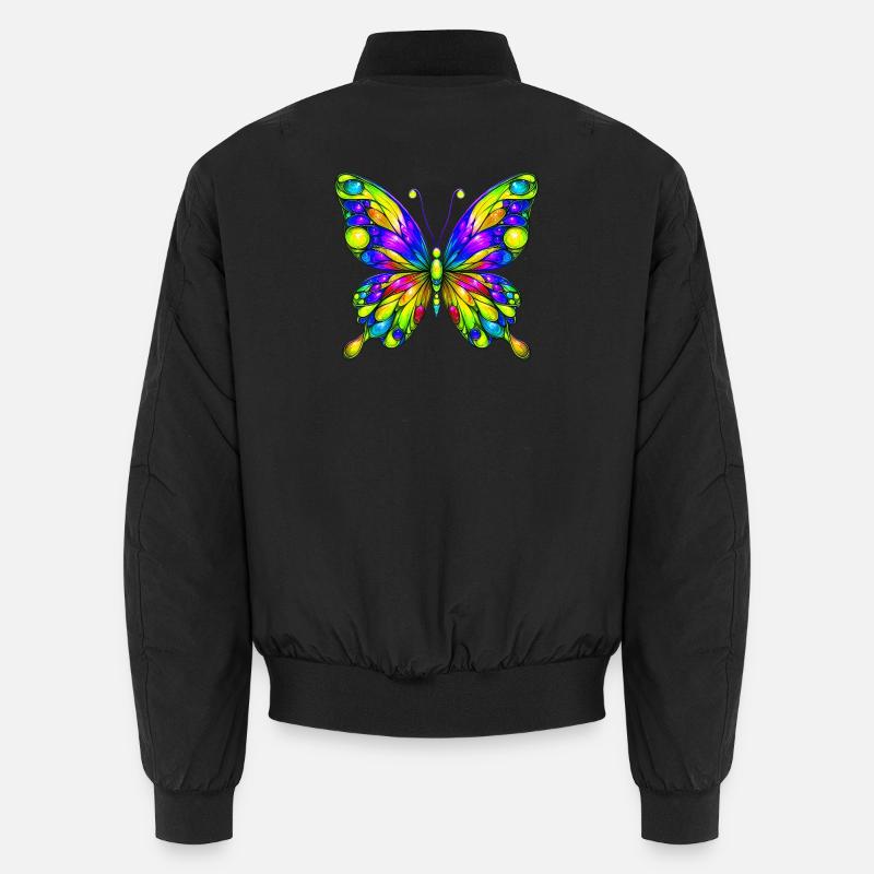 Schmetterling - Unisex Bomberjacke - Schwarz