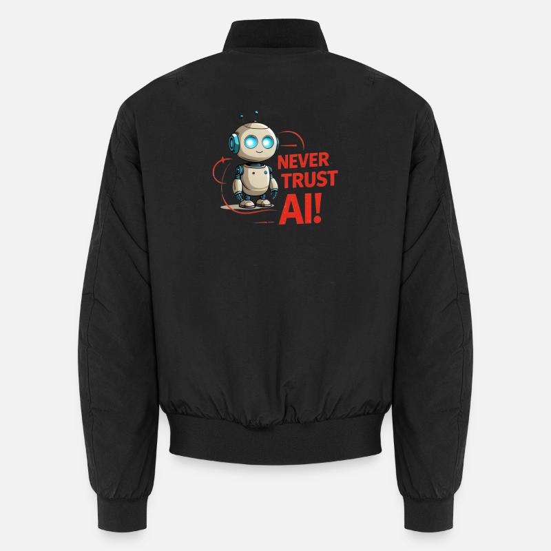 Never Trust AI - Unisex Bomberjacke - Schwarz