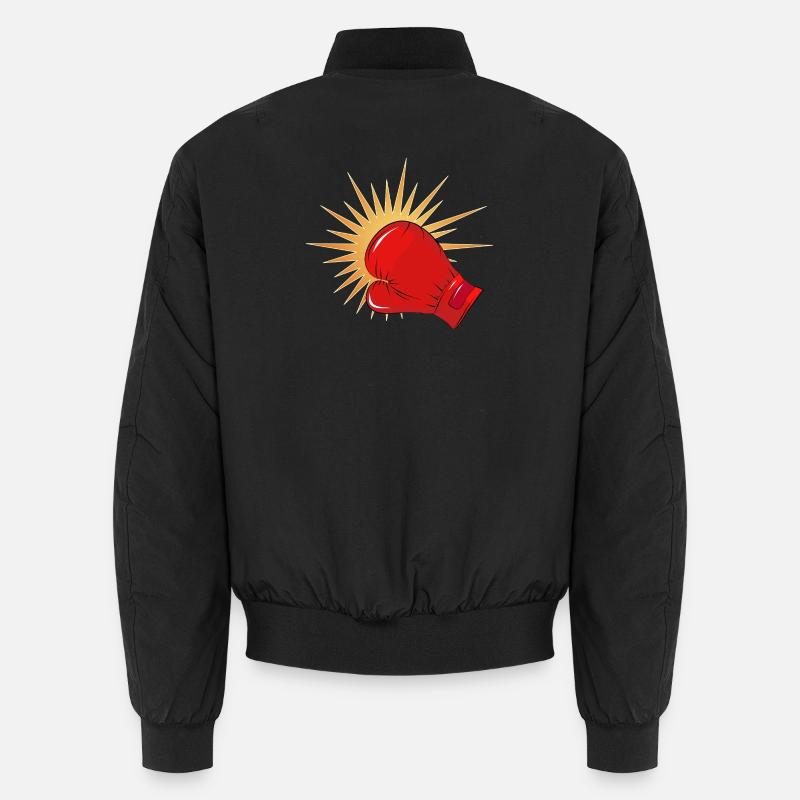 Gant de boxe rouge avec effet punch Bomber unisexe