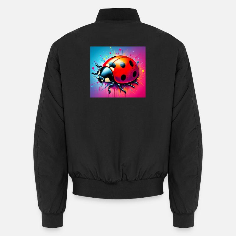 Marienkäfer - Unisex Bomberjacke - Schwarz