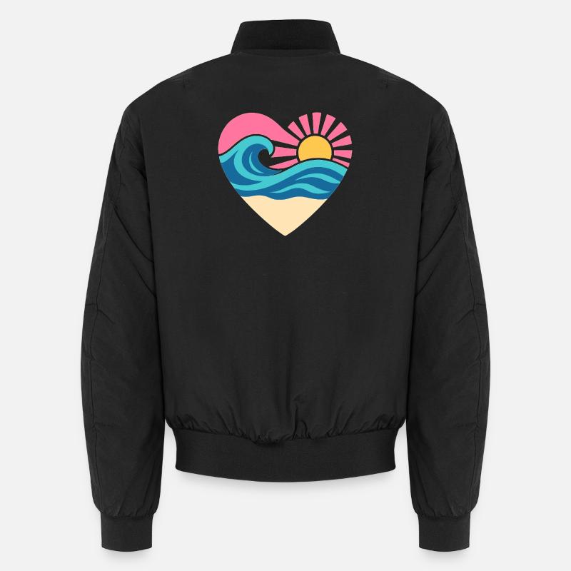 Summer Heart – Wave & Sunset Unisex Bomberjacke