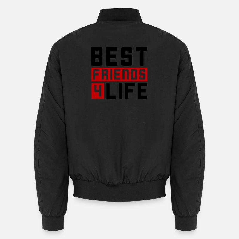Beste Freunde Spruch Freundschaft Unisex Bomberjacke