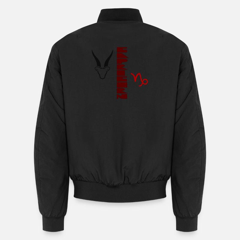Steinbock-Design von Cean - Unisex Bomberjacke - Schwarz