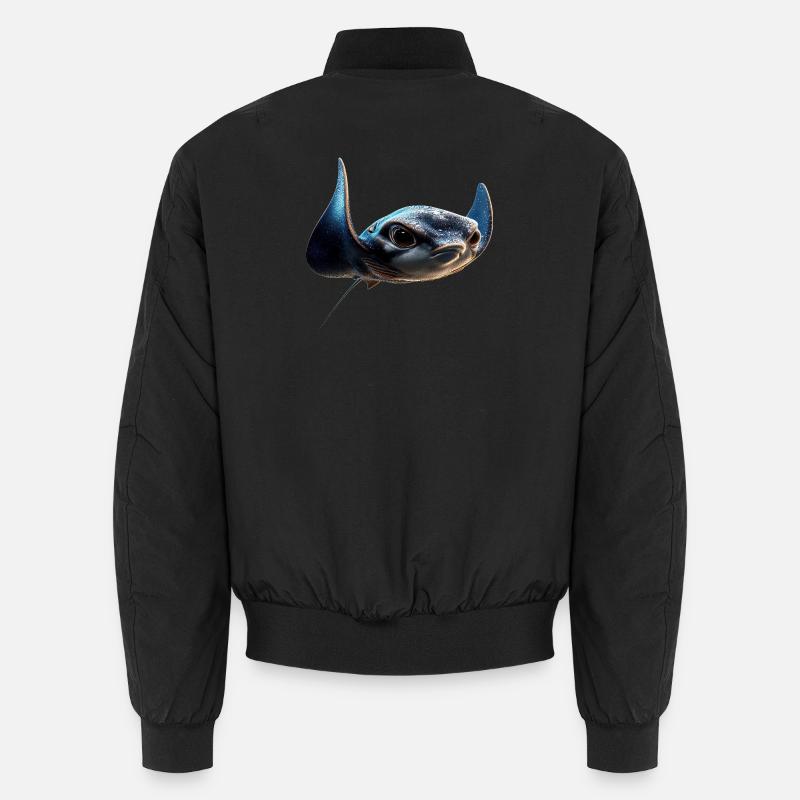 Manta Rochen Teufelsrochen Stachelrochen Taucher Unisex Bomberjacke