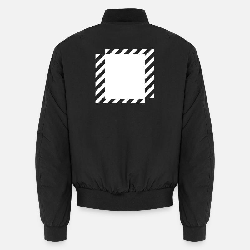  lines squares design - Unisex Bomber Jacket - black