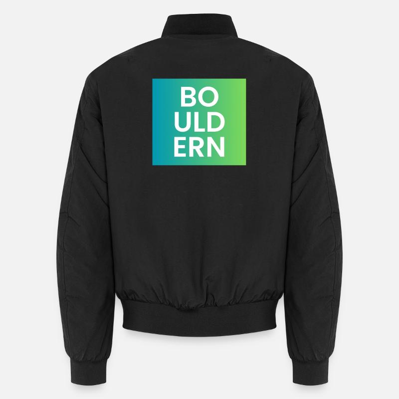Bouldering Gradient Typo Unisex Bomber Jacket
