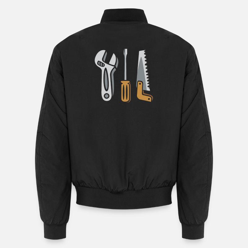 Werkzeug Set – Heimwerker Design Unisex Bomberjacke