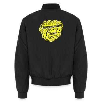 Bachelor Crew - Unisex Bomber Jacket - black - Back - AI Model Male 185 light (185cm)