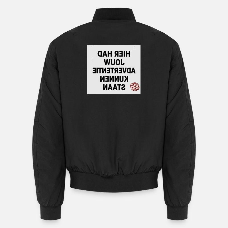 Large Typography with Approval Stamp Unisex Bomber Jacket