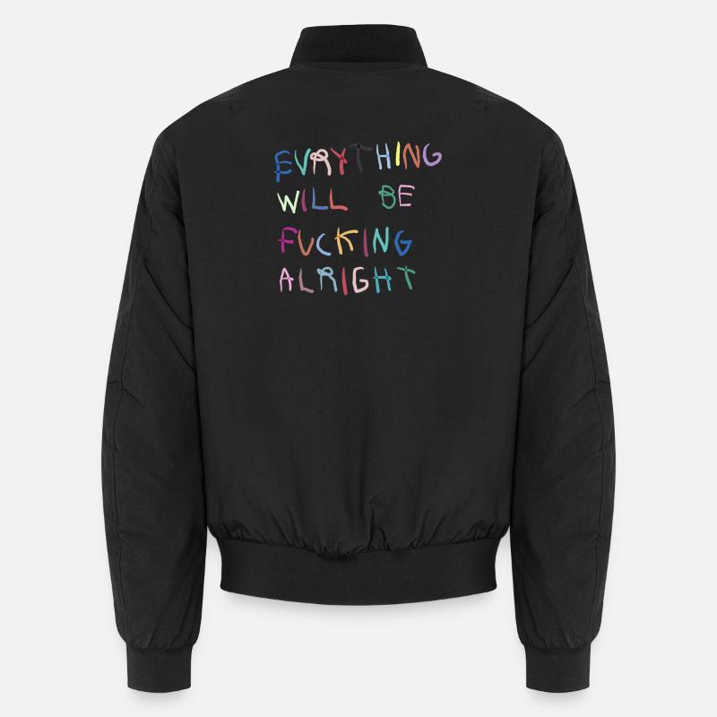 Everything will be alright bunt  - Unisex Bomberjacke - Schwarz