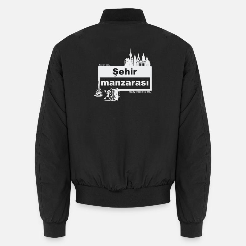 Stadtbild - türkisch - ready when you are - Unisex Bomberjacke - Schwarz