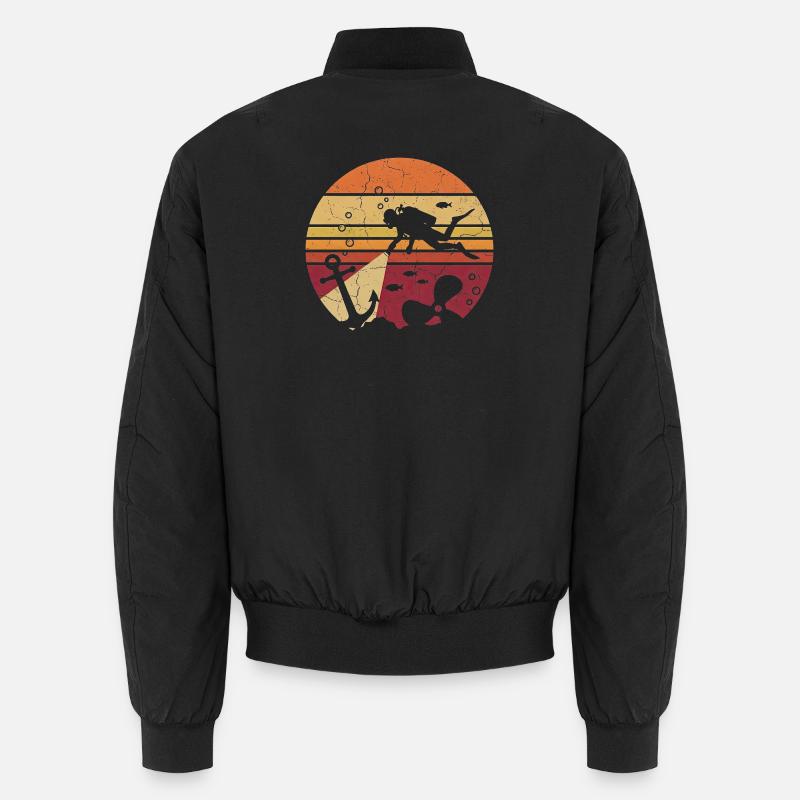 Diver Retro Sunset - Ancre & Naufrage Bomber unisexe