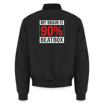 Beatbox - Unisex Bomber Jacket - black - Back - AI Model Male 185 light (185cm)