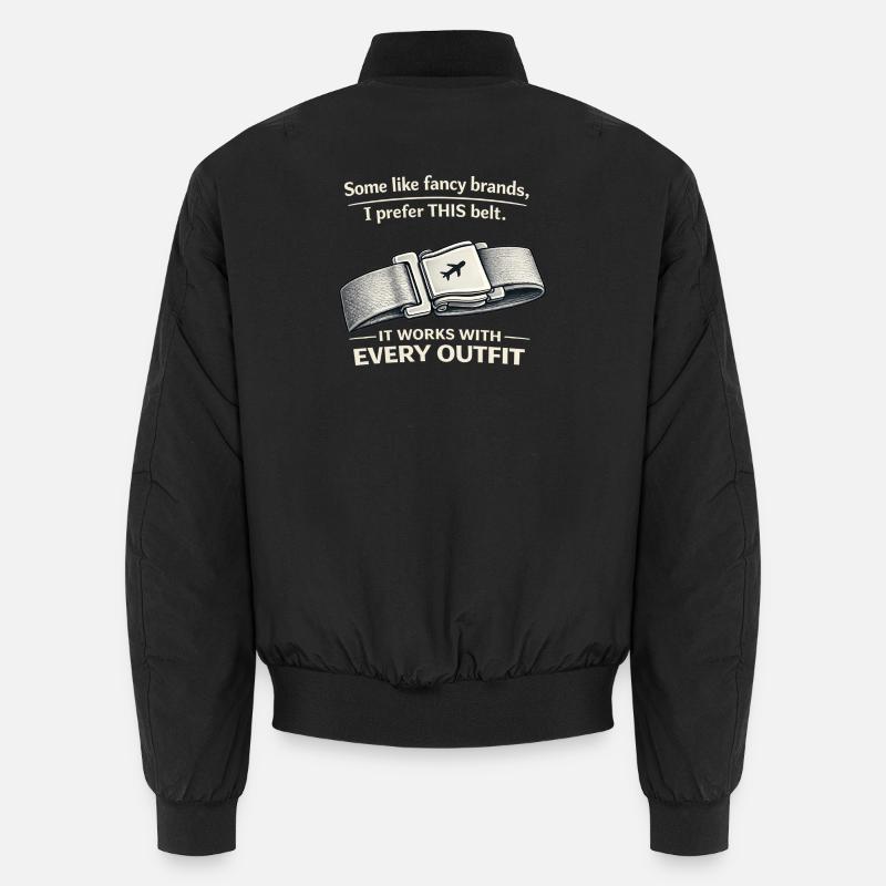 THIS Belt Spruch: Sitzgurt Flugzeug Unisex Bomberjacke