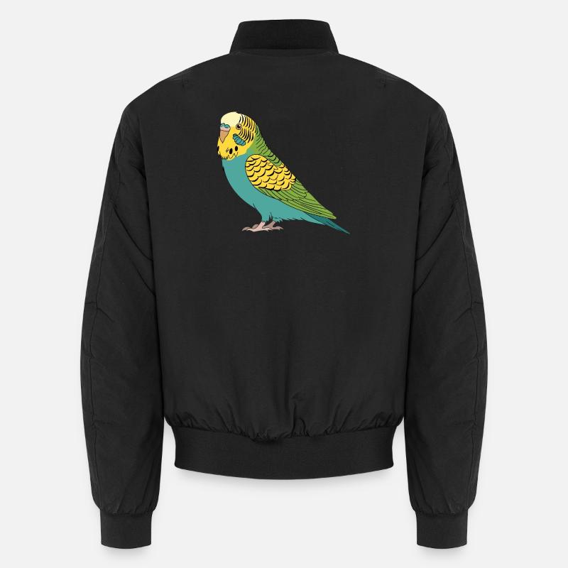 Perruche perruche turquoise vert jaune - Bomber unisexe - noir