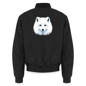 Polarfuchs - Unisex Bomberjacke - Schwarz - Hinten - AI Model Male 185 light (185cm)