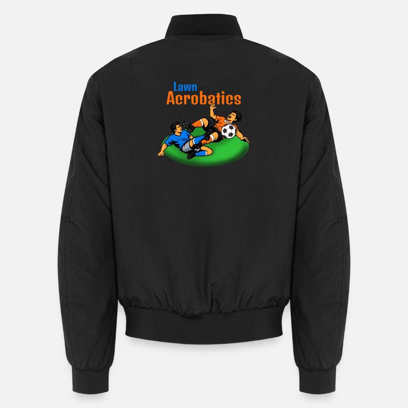 Lawn Acrobats Fußballakrobaten (Blutgrätsche) - Unisex Bomberjacke - Schwarz