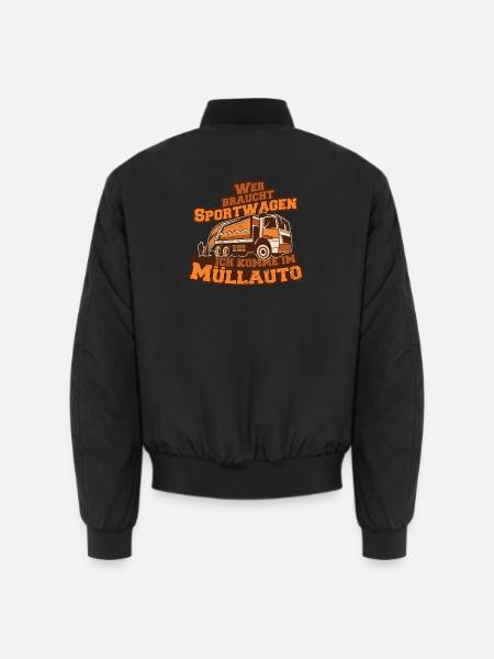 Müllauto Spruch - Unisex Bomberjacke - Schwarz