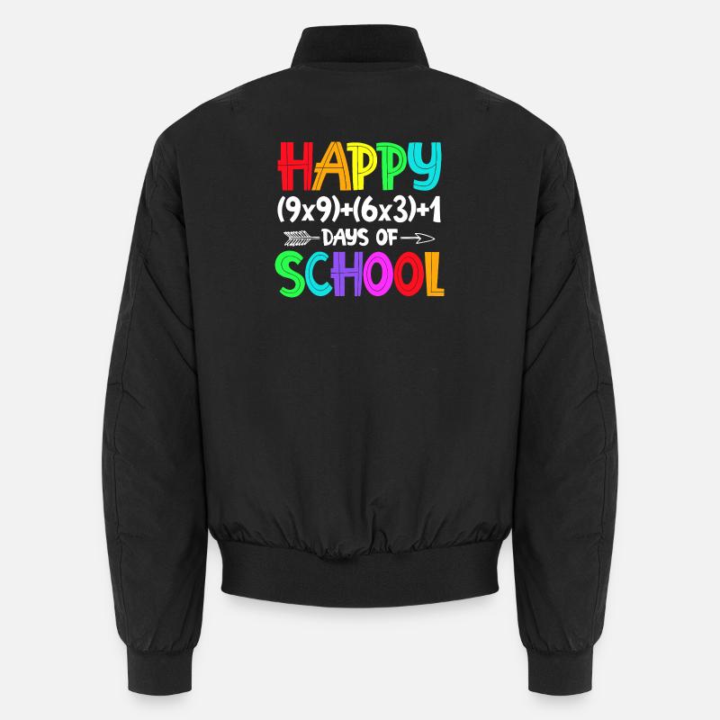 Regenbogenglücklicher Schulanfang Unisex Bomberjacke