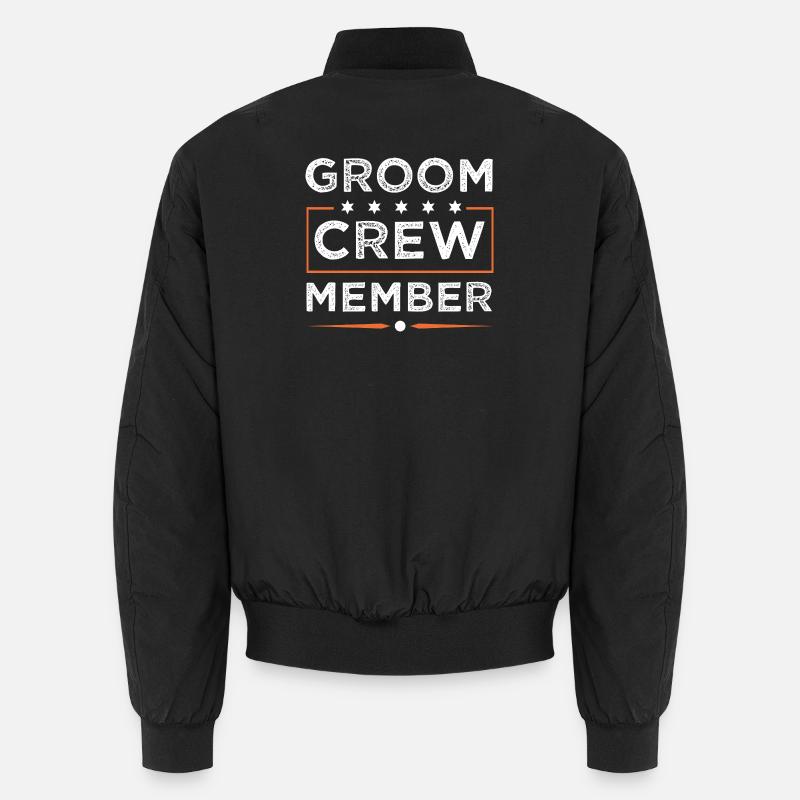 Groom Crew - Unisex Bomber Jacket - black
