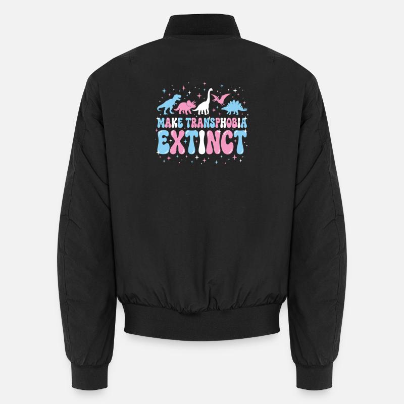 LGBTQ Pride Month - Make Transphobia Extinct - Unisex Bomber Jacket - black