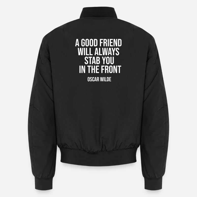 Oscar Wilde Freundschaftszitat Unisex Bomberjacke