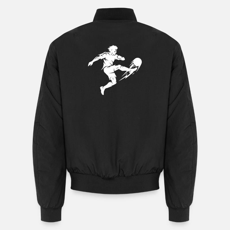 Silhouette du footballeur - Bomber unisexe - noir