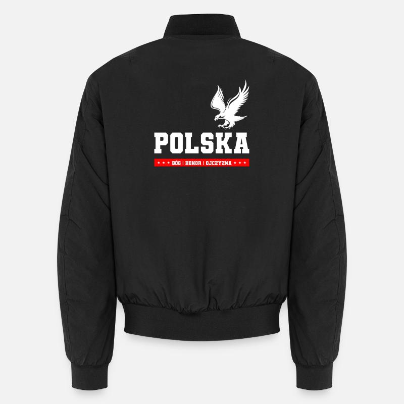 POLSKA TYPOGRAPHIC - Unisex Bomber Jacket - black