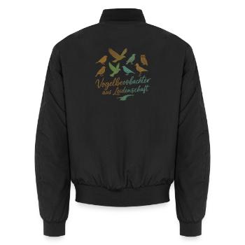 Vogelbeobachter aus Leidenschaft - Unisex Bomberjacke - Schwarz - Hinten - AI Model Male 185 light (185cm)