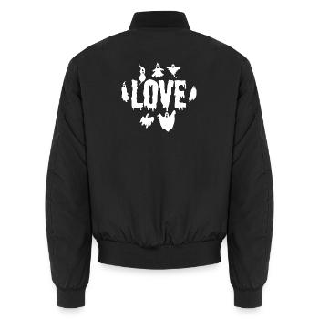 Halloween LOVE Halloween Pumpkin Ghost Halloween - Unisex Bomberjacke - Schwarz - Hinten - AI Model Male 185 light (185cm)