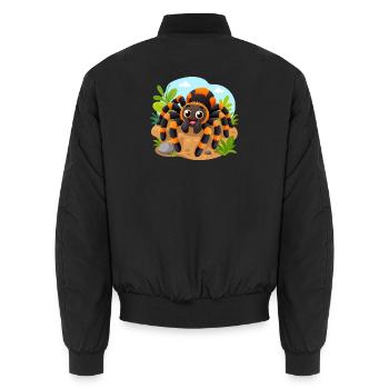 Lustige Vogelspinne - Unisex Bomberjacke - Schwarz - Hinten - AI Model Male 185 light (185cm)