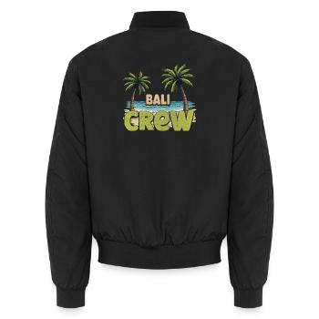 Bali Crew - Unisex Bomber Jacket - black - Back - AI Model Male 185 light (185cm)