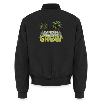 Cancun Crew - Unisex Bomber Jacket - black - Back - AI Model Male 185 light (185cm)