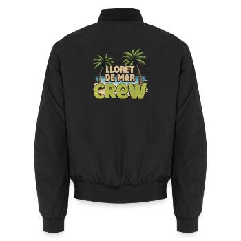 Lloret De Mar Crew - Unisex Bomberjacke - Schwarz - Hinten - AI Model Male 185 light (185cm)