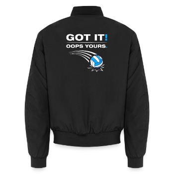 Got it! Oops yours. Volleyball Volleyballspieler - Unisex Bomberjacke - Schwarz - Hinten - AI Model Male 185 light (185cm)