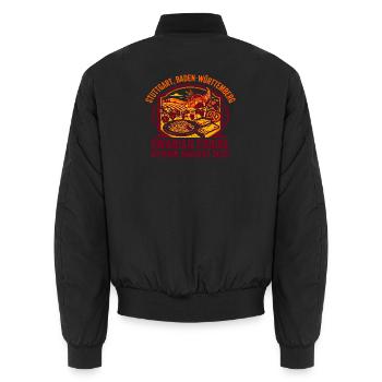 Swabian Foodie Stuttgart Baden-Württemberg Autumn - Unisex Bomberjacke - Schwarz - Hinten - AI Model Male 185 light (185cm)