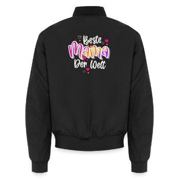 Beste Mama Der Welt - Unisex Bomberjacke - Schwarz - Hinten - AI Model Male 185 light (185cm)