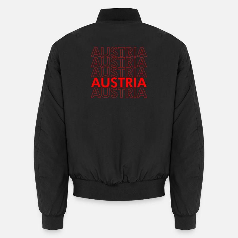 Austria Neon Overprint Pattern Unisex Bomber Jacket
