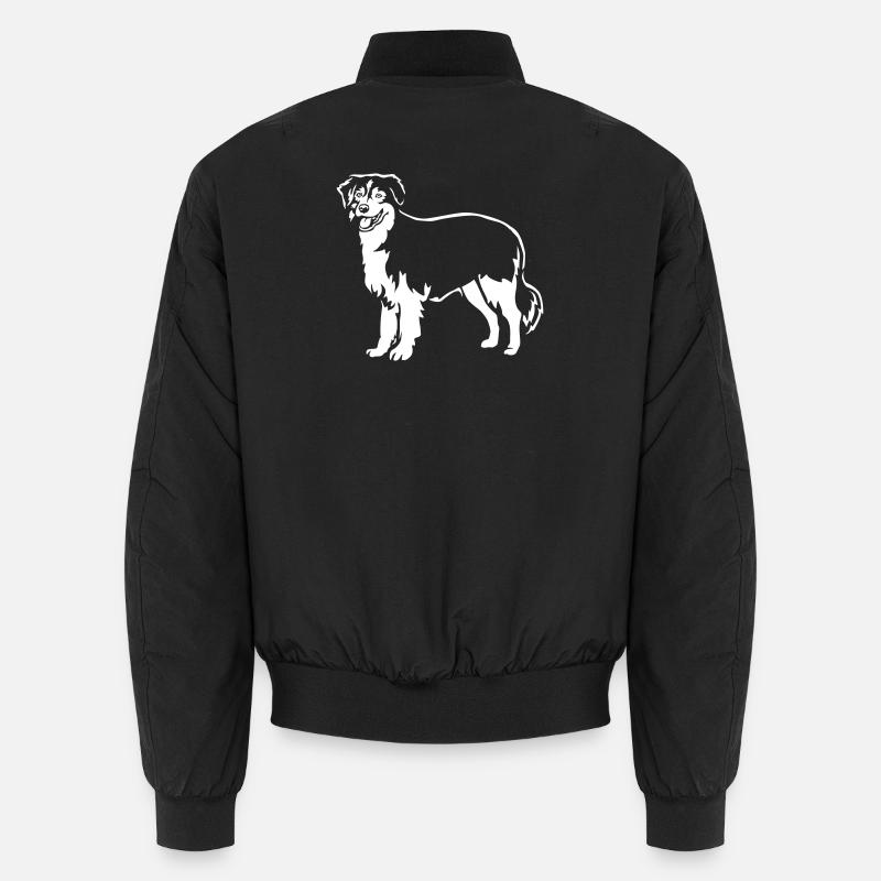 Australian Shepherd "Black Edition" Unisex Bomberjacke