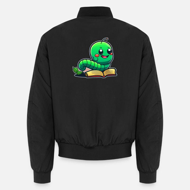 Bücherwurm - Unisex Bomberjacke - Schwarz