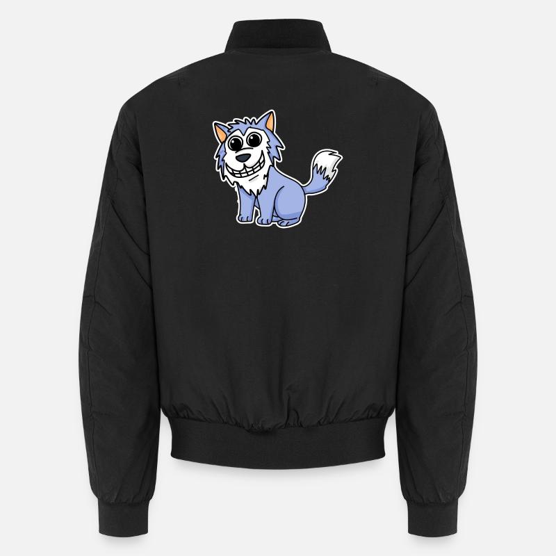 Wolf - Unisex Bomberjacke - Schwarz