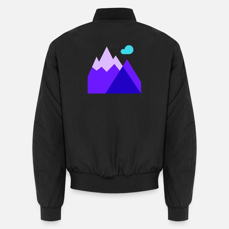 Mountain, Skiing, Downhill Skiing - Unisex Bomber Jacket - black