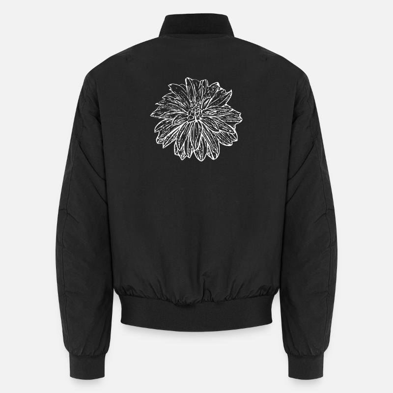 Fleur, Blanc, Fleur Blanche - Bomber unisexe - noir