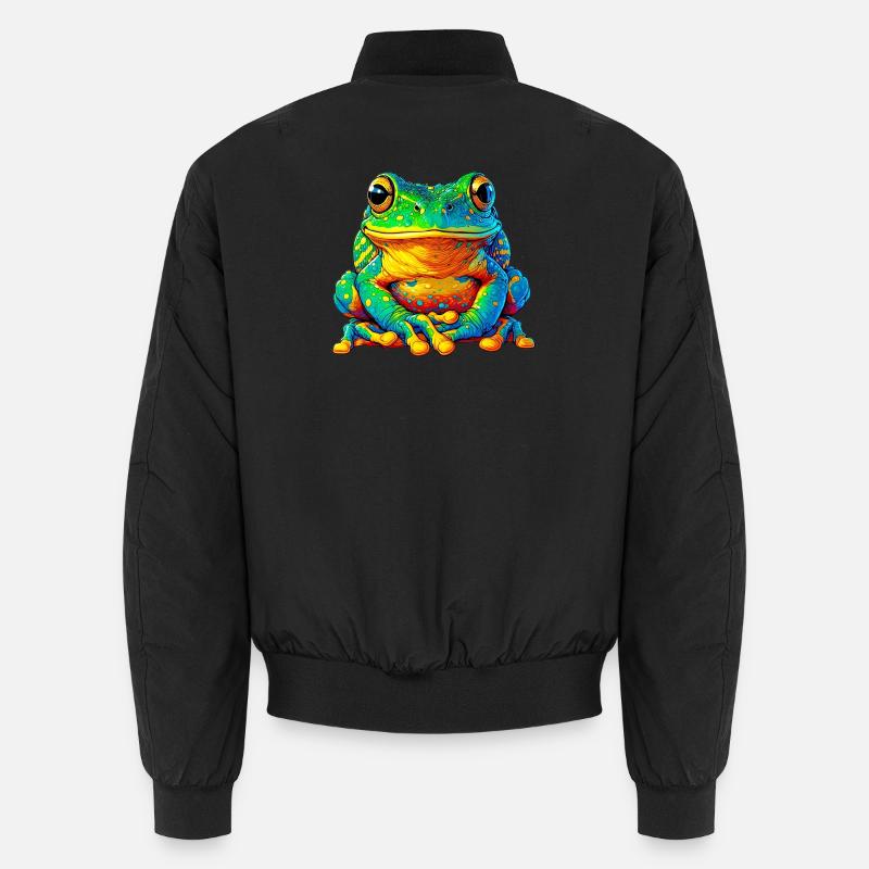 Frog - Unisex Bomber Jacket - black