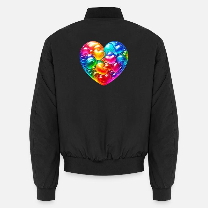Coeur coloré Bomber unisexe